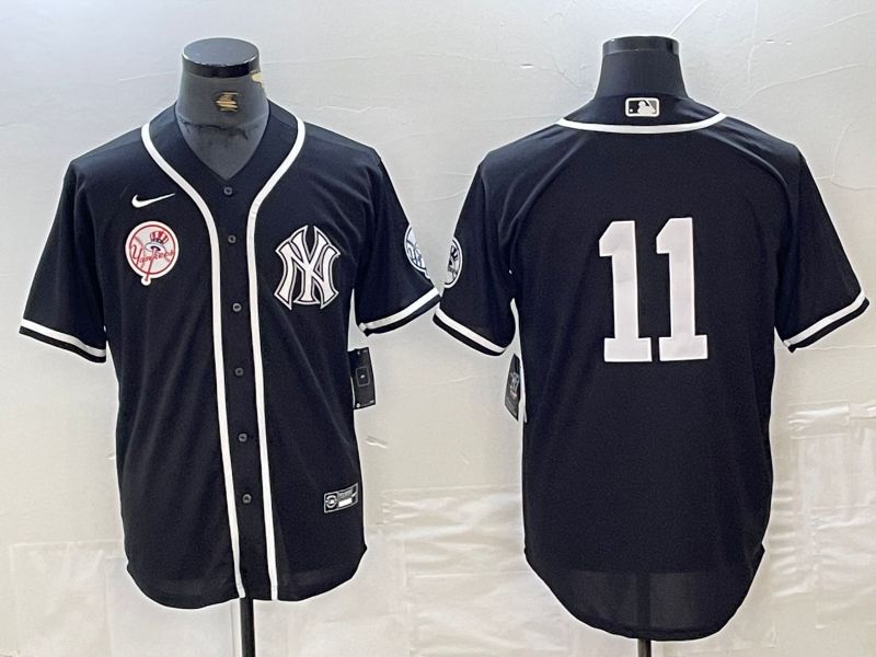 Men New York Yankees 11 Volpe Black Second generation joint name Nike 2024 MLB Jersey style 6